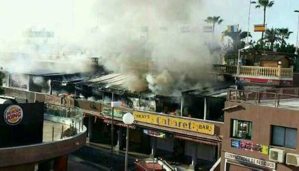 Yumbo Center in Playa del Ingles hit by fire